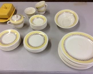 Edwin Knowles China set
8 place Settings 22 carat gold
49 pieces