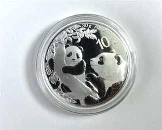 2021 Silver Panda 30g .999 Fine, China