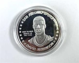 1990-91 NBA David Robinson Silver Round /10,000