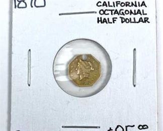 1870 California Gold Piece, Holed