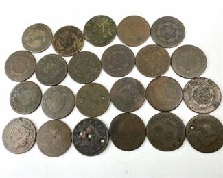 (23) US Large Cents, Full, Partial, No Date Mix