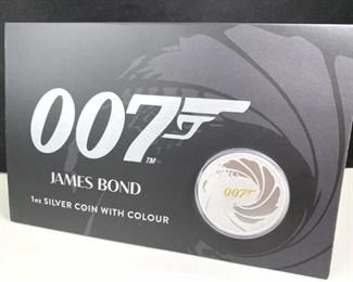 2021 Tuvalu James Bond with Gold Logo BU 1 oz .999