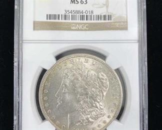 1884 Morgan Silver Dollar, NGC MS-63, US $1