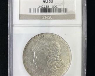 1921-D Morgan Silver Dollar, NGC AU-53, 100 Years
