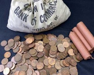 Bank Bag Full of Canadian Coins