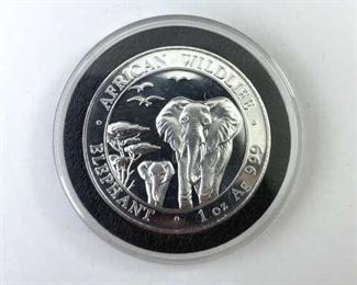 2015 Somalia Elephant 1oz Silver, Scarce
