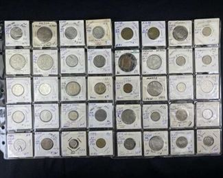 Collection of Mexico Coins w/ 2 Silver Coins