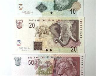 3pc Set of South African Animal Currency