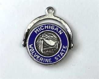 925 Sterling Silver Michigan Pendant/Charm
