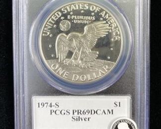 40th Anniversary Silver Ike Dollar PCGS PR-69 DCAM