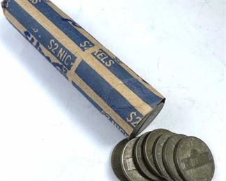 Roll of Silver War Nickels, WWII Era 40%