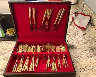 Brass flatware. Pretty!