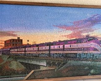 Train framed puzzle