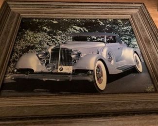 Framed picture of a 1934 Packard