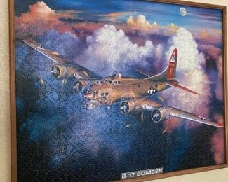 B-17 bomber framed puzzle