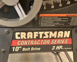 Craftsman Contractor Series 10" belt drive saw