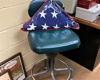 Adjustable chair; American flag