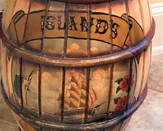 Barrel stool - "Island's Bounty"