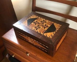 Beautiful inlaid antique box