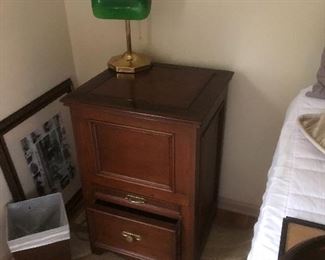 Lamp nfs but nice solid wood cabinet is !