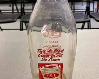 Vintage PET milk bottle