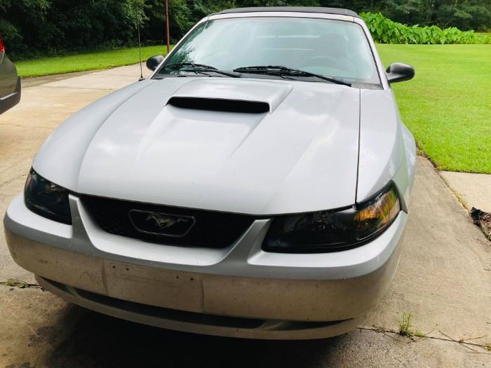 2004 Mustang 40th anniversary edition convertible. 220k + mileage. No air conditioning. Convertible top about 3-4 years old. Tires recent about a year old. Has title. Car will be auctioned at 8 PM during this auction SOLD AS IS. Car does need work. Questions and early arrival for auction preview highly encouraged. Please call or text (919) 706-1921 with any questions