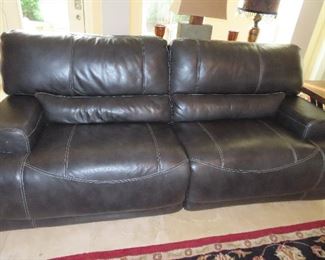 Leather Couch - Both sides recline