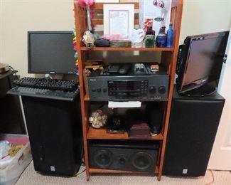 Bookcase - Computers -Speakers -Stereo Equipment