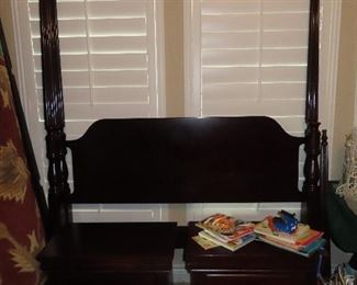 4 Poster Queen Bed - Pair 2 Drawer Nightstands