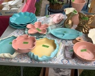 Many pieces of California pottery