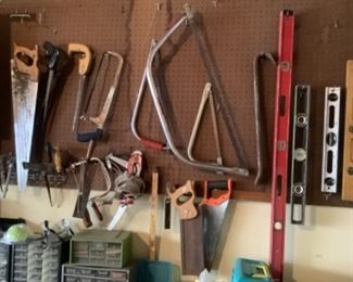 Saws, levels and other tools