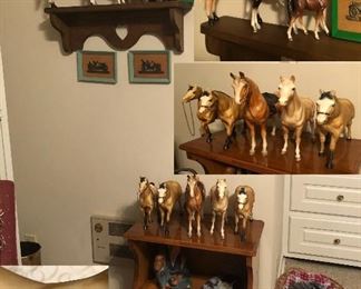 Breyer Molding Co and other unmarked horses. 