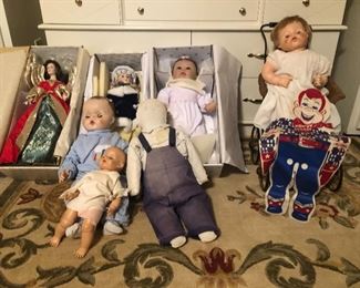 Franklin Heirloom Dolls “Margaret Lynn”, “Noel, The Angel of Christmas”, The Ashton Drake Galleries doll “Olivia’s Gentle Touch”,  Howdy Doody by Kagran and other 1950/60’s dolls