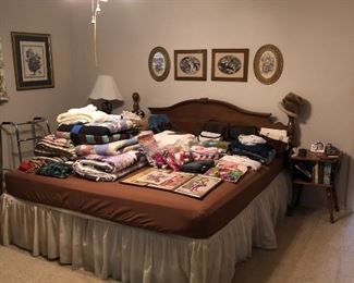 Nice vintage quilts, king bedspreads and more.