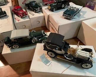 Danbury Mint and  Franklin Mint Precision Models  scale of 1:24 and 1:12