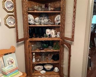 Corner cabinet packed full!