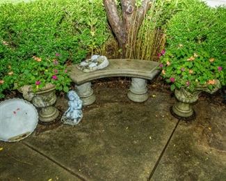 More Garden Benches & Concrete Urns