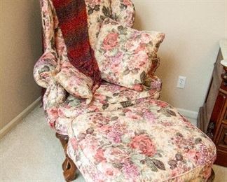 Wingback Chair & Ottoman