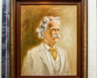 Mark Twain Oil On Canvas by Louis McCorkle of Hannibal