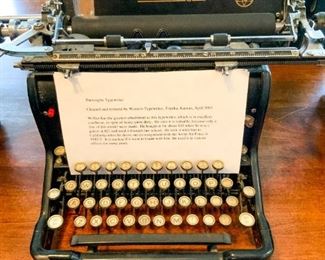 Antique Burroughs Typewriter