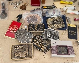 Vintage brass belt buckles 
Oil and gas belt buckle 