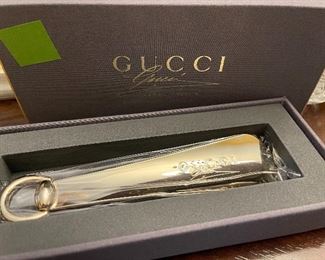 Gucci silver shoe horn 