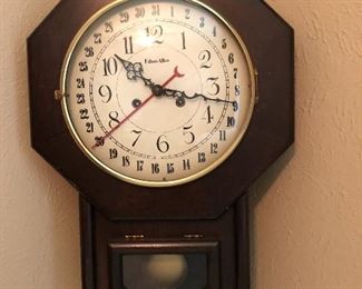 Ethan Allen drop octagon schoolhouse clock