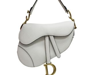 main WHITE DIOR SADDLE BAG