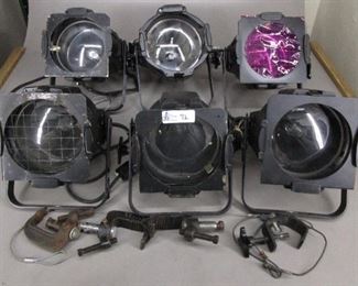PRODUCTION LIGHTING,LOT OF 6 INTERTECH LIGHTS INCLUDING CS-0002B STAGE LIGHTS WITH MOUNTS