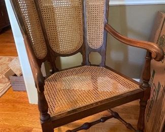 Large Antique Cane Chair