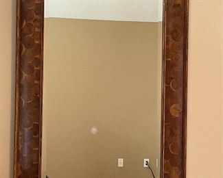 Unique Pecan Cross Cut Mirror 50”h x 31”W