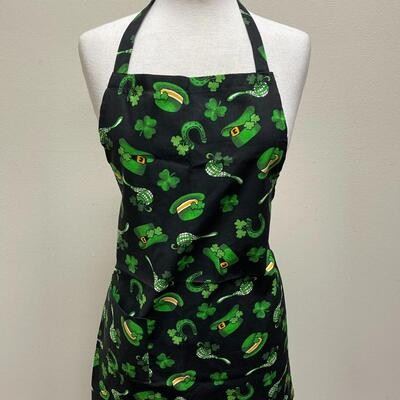 Saint Patricks Day Black and Green Apron