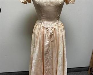 Vintage Handmade Home Sewn Prom Formal Dress Gown Small