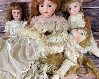 Bisque Composite Vintage Antique Doll Lot